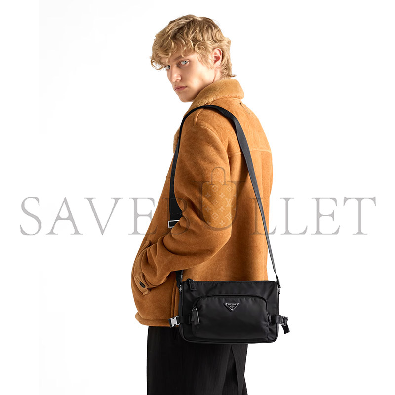 PRADA MEDIUM RE-NYLON AND SAFFIANO LEATHER SHOULDER BAG 2VH192 (28*17.5*10cm) PRADA MEDIUM RE-NYLON AND SAFFIANO LEATHER SHOULDER BAG 2VH192 (28*17.5*10cm)